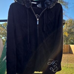 Harley-Davidson Black Jacket with Fur Collar